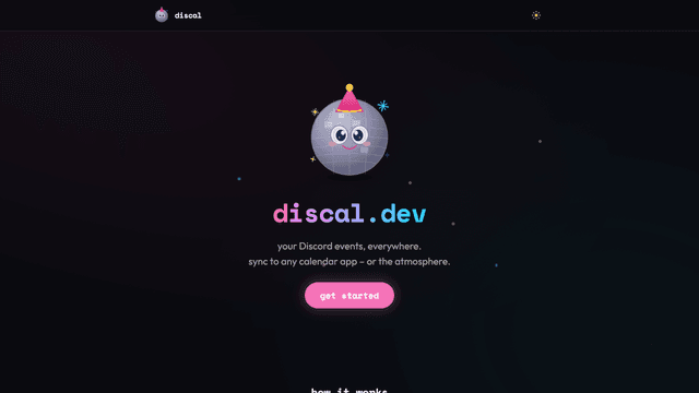 Screenshot of discal.dev